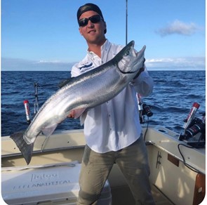 Captain Dylan Grant of Reelin Leland Fishing Charters out of Grand Traverse Bay