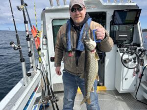 Reelin Leland fishing charter on Lake Michigan in 2025
