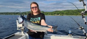 Rainbow Trout (steelhead) caught in Lake Michigan by Reelin Leland Fishing Charters
