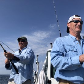 Sport fishing on Lake Michigan